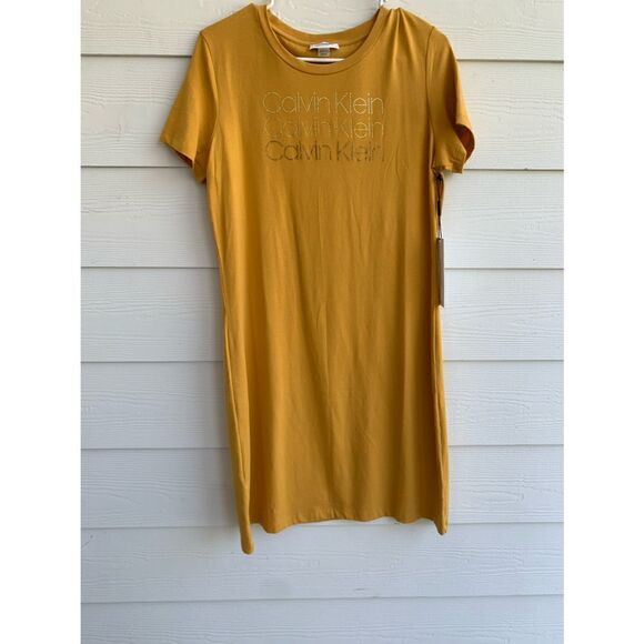 Calvin Klein Logo  T-Shirt Dress size Medium - Picture 4 of 7